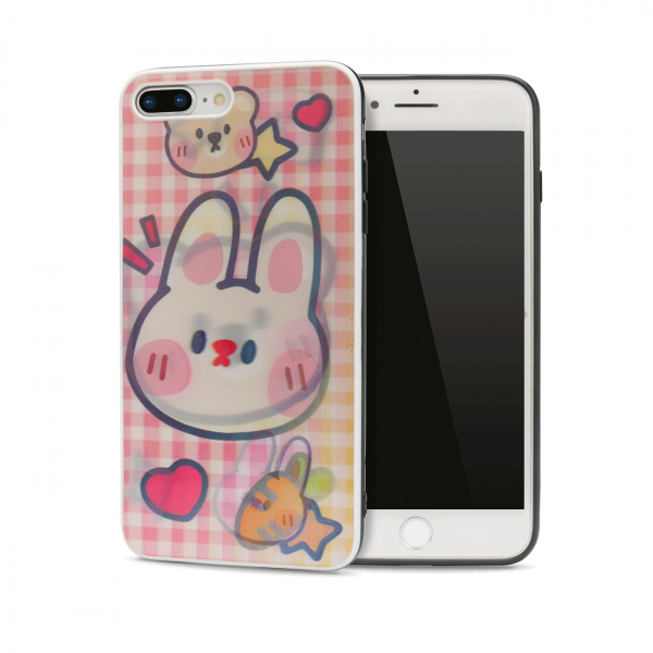 Wholesale iPhone 8 Plus / 7 Plus 3D Dynamic Change Lenticular Design Case (Bunny)